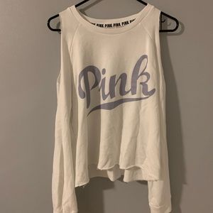 Cold shoulder cropped long sleeve